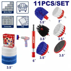 Kit Brosses à Nettoyage EMTOP 11 Pièces - ECB1101