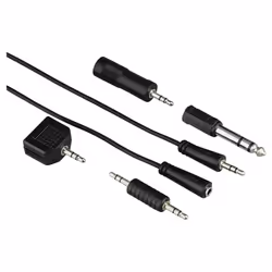 Kit De Connexion Jack HAMA - Longueur: 2.5m - 6 éléments - Lignes de données blindées pour une qualité audio optimale sans in ...