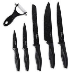 Kit De Couteaux 6 Pièces PROVA PC-217 - Noir