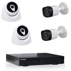 Kit de Surveillance MIPVISION 2 Caméras Externes + 2 Caméras Internes 2MP