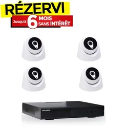 Kit de Surveillance MIPVISION DVR AHD 4 Canaux + 4 Caméras Dôme 2MP