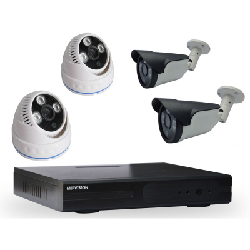 Kit DVR AHD 4 canaux + 2 Caméras MIPVISION Internes 5MP + 2 Caméras Externes 5MP
