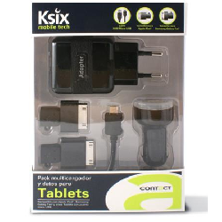 Ksix B0500CRDU chargeur d'appareils mobiles Universel Noir Secteur, Allume-cigare Auto