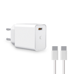 Ksix B1740CDC20PD chargeur d'appareils mobiles Universel Blanc Secteur Charge rapide Intérieure