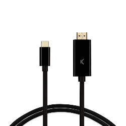 Ksix BXHDMI60N câble vidéo et adaptateur 2 m USB Type-C HDMI Noir
