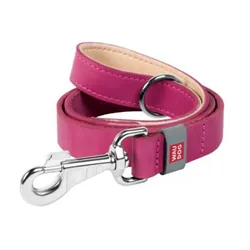 Laisse Cuir Classic 14mm Pour Chien - Rose