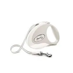 Laisse Flexi Style MBande 5m Pour Chien- Blanc