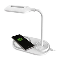 Lampe de bureau LED PLATINET Avec Chargeur Sans Fil 10W - Blanc