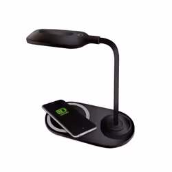 Lampe de bureau PLATINET avec Chargeur Sans fil - Puissance: 10W - Type de source lumineuse: LED - Entrée: 5V/3A, 5V/1A - Typ ...