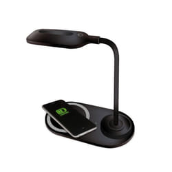 Lampe de bureau PLATINET LED avec Chargeur Sans Fil 10W - Noir