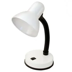Lampe de Bureau VELAMP TL1201-B Avec Culot E27 - Blanc