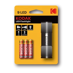 Lampe De Poche KODAK à 9 LED + 3 AAA - Noir