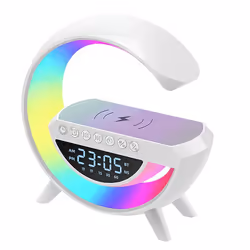 Lampe Led 3 En 1 Avec Haut-Parleur Bluetooth + Chargeur Sans Fil BT-3401 - Technologie de connectivité: Bluetooth 4.2 - Écran ...