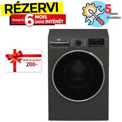 Lave Linge Frontal BEKO B3WFT51242MG 12kg - Gris Foncé