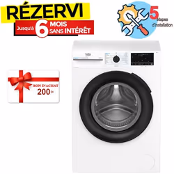 Lave Linge Frontal Inverter BEKO BM3WFU47200BW 7kg - Blanc