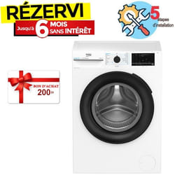 Lave Linge Frontal Inverter BEKO BM3WFU47200BW 7kg - Blanc