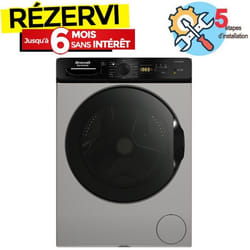 Lave Linge Frontal Inverter BRANDT BLF124QSBL 12kg - Silver