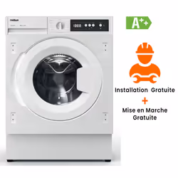 Lave Linge Frontal Premium Encastrable 8Kg Blanc