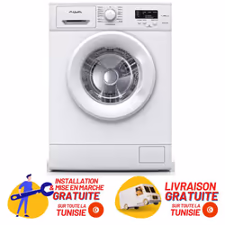 Lave linge Frontale ALVA - Capacité : 7 Kg - Vitesse d'essorage: 1000 tr/min -  Classe énergétique: 2 – Niveau Sonore : 77 dB ...