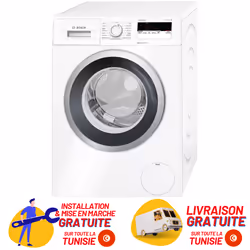 Lave Linge Frontale BOSCH - Capacité de lavage: 7 kg - Consommation d'eau: 9020 litres/ an - Volume du tambour: 55 L - Classe ...