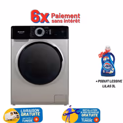 Lave Linge Frontale BRANDT BAM74SBL - Capacité : 8 Kg -  Vitesse d'essorage : 1400 tr/min - Classe Energétique : A+++ - Nombr ...