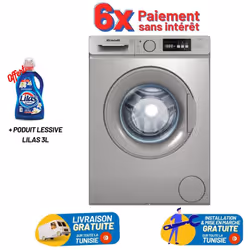 Machine à laver BRANDT Frontale - Capacité de lavage: 7 Kg - Vitesse d'essorage: 1400 tr/min - Classe Énergétique: A+++ - 15  ...