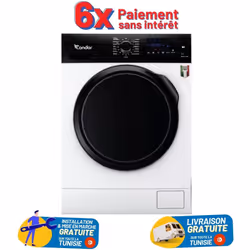 Lave linge Frontale CONDOR CON-F812D - Capacité de lavage: 8 Kg - Vitesse d’essorage: 1200 tours/min - Classe énergétique: A+ ...