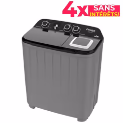 Machine à Laver Semi-Automatique BIOLUX - Capacité: 8 Kg - 2 Programmes: Lavage et essorage - Utilise la quantité d’eau, la d ...