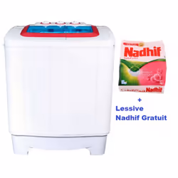 Machine à laver Semi-Automatique ORIENT Top - Capacité de lavage: 8 kg - Capacité d'essoragre: 5.5 Kg - Programmes de Lavage: ...