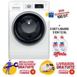 Lave-linge Whirlpool Hublot 8kg Blanc Économique FFWB8248WBS