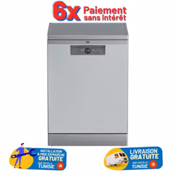 Lave Vaisselle BEKO BDFN26522XQ 15 Couverts Avec Afficheur - Inox