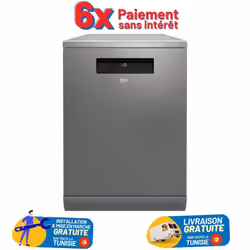 Lave Vaisselle BEKO - Nombre de couverts: 15 Couverts - Consommation d’eau: 9.5 Litres - Consommation d'eau annuelle: 2660 l/ ...