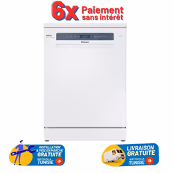 Lave Vaisselle CANDY - 16 Couverts - Consommation d'eau/Cycle: 10.9 litres - Classe énergétique: A+ - 8 programmes - Ouvertur ...