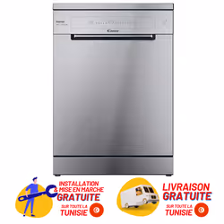 Lave-vaisselle CANDY CF3E7L0X - Nombre de couverts 13 Couverts - LARGEUR: 60 cm - Niveaux de lavage: 2 paniers - Classe d'eff ...