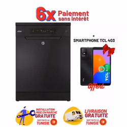 Lave vaisselle Inverter HOOVER 13 Couverts HF3C7L0B-80 - Noir