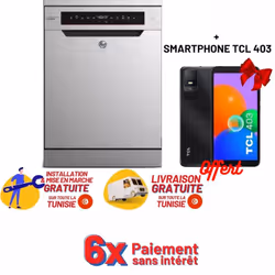 Lave vaisselle Inverter HOOVER 16 Couverts HF6B4S1PX - Inox