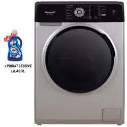 Machine À Laver Automatique Brandt BAL82SBL - Capacité 8Kg - Vitesse 1200 tr/min - 9x Programmes - Classe énergétique A+++ -  ...