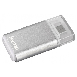 Lecteur de carte USB 2.0 OTG, micro USB, microSD Hama - argent