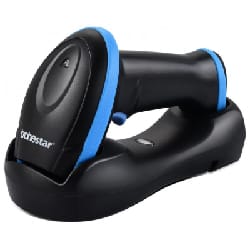 Lecteur de code à barres Bluetooth sans fil Trohestar NS1003-1D / Noir & Bleu