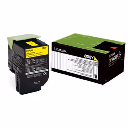 Lexmark 80C80Y0, 1000 pages, Jaune, 1 pièce(s)
