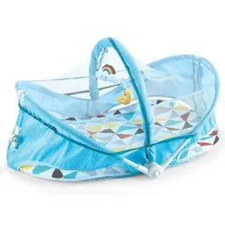 Lit De Bébé Pliant Portable Bleu