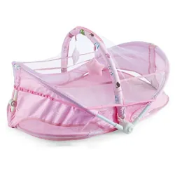Lit De Bébé Pliant Portable Rose