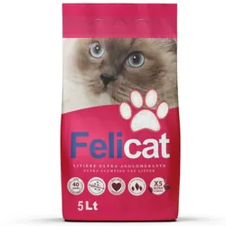 Litière FELICAT Super White Et Agglomérante Pour Chats 5 L