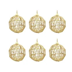 Lot De 20 Boules Noël en Fer Forgé Pour Sapin Doré