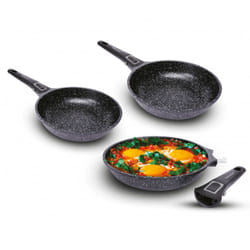 Lot de 3 poêles à frire antiadhésives Techwood