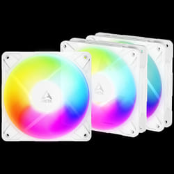Lot de 3 Ventilateurs de boîtier Arctic P12 Pro Reverse RGB / 120 MM / Blanc