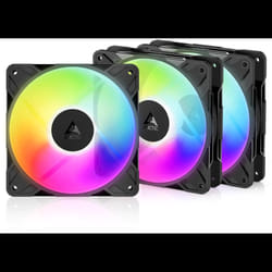 Lot de 3 Ventilateurs de boîtier Arctic P12 Pro Reverse RGB / 120 MM / Noir
