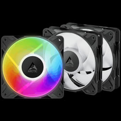 Lot de 3 Ventilateurs de boîtier Arctic P12 Pro RGB / 120 MM / Noir