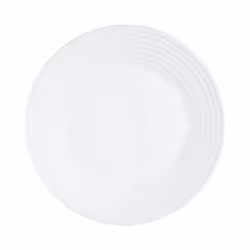 Lot De 6 Assiettes Plates LUMINARC Harena 25 cm - Blanc