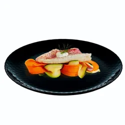 Lot De 6 Assiettes Plates LUMINARC Pampille 25 cm - Noir